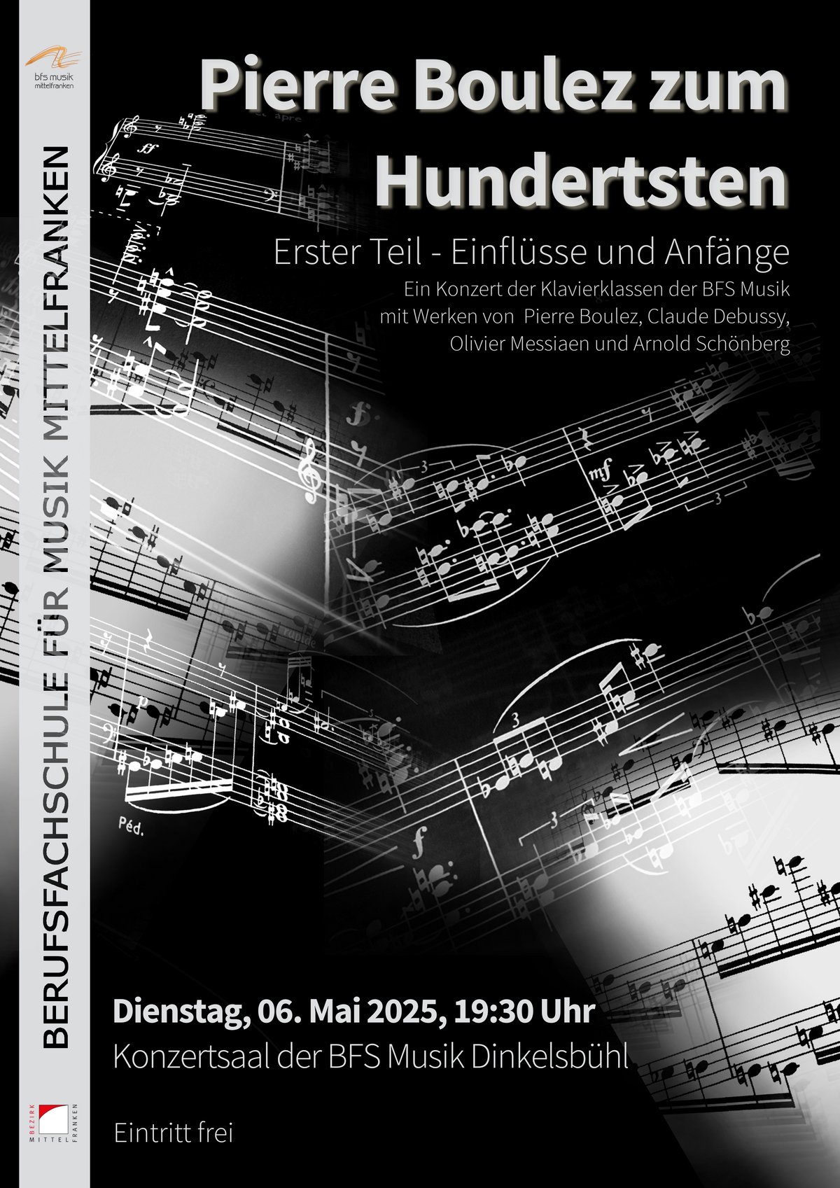 Pierre Boulez - Konzert der Klavierklassen Plakatbild