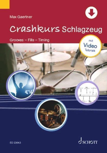Coverbild des Buches "Crashkurs Schlagzeug" von Dr. Max Gaertner